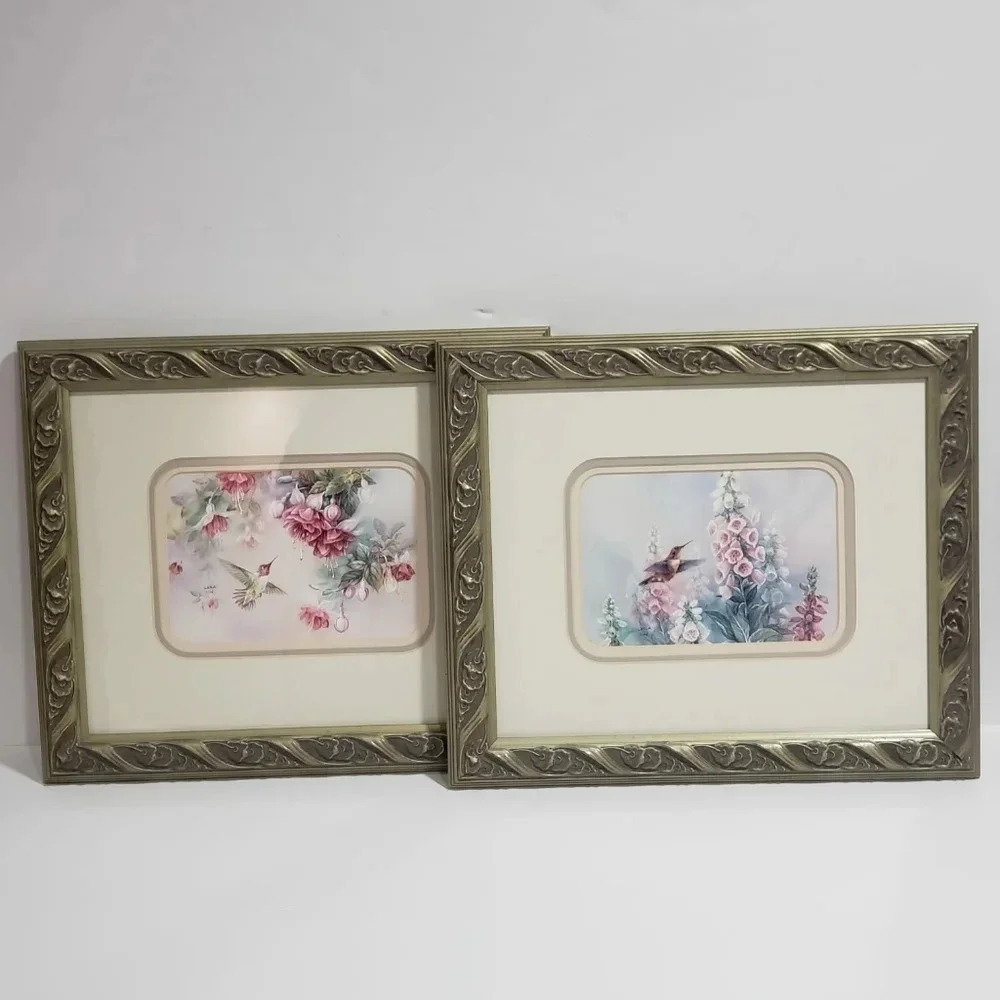 Lena Liu Hummingbird  Print Framed Triple Matted Signed.